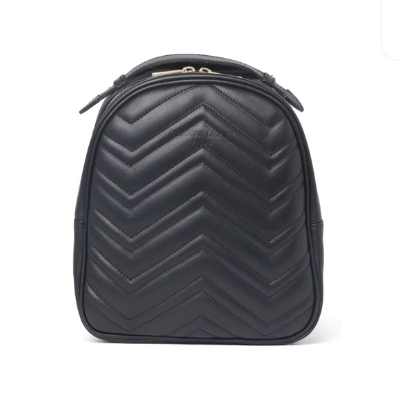 NWT CHRISTIAN LAURIER Quilted Leather Backpack main image 7